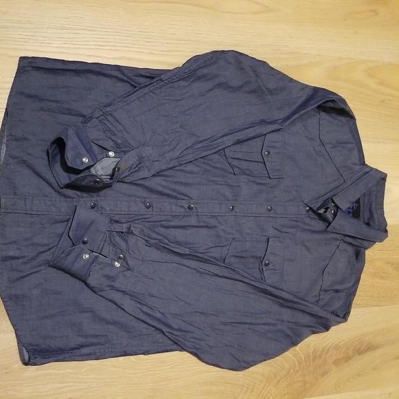 Age Of Wisdom Long Sleeve XL Blue Button Down - Picture 2 of 10